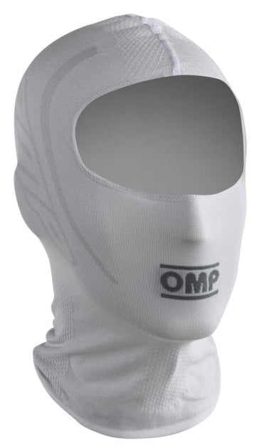 OMP KS Karting Balaclava for Kids in White – Lightweight Dryarn® base layer with breathable 3D construction